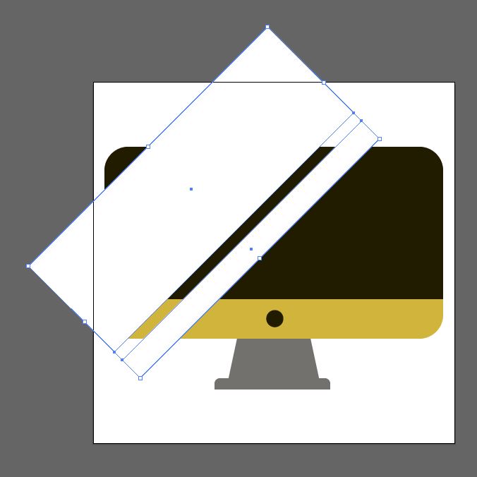Come disegnare l'icona di un'iMac - ridimensioniamo i rifelssi